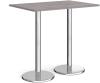 Dams Pisa Rectangular Poseur Table - 1200mm - Grey Oak