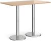 Dams Pisa Rectangular Poseur Table - 1400mm - Beech