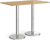 Dams Pisa Rectangular Poseur Table - 1400mm - Oak