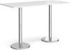 Dams Pisa Rectangular Poseur Table - 1800mm - White