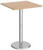 Dams Pisa Square Poseur Table - 800mm - Beech