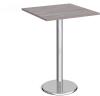 Dams Pisa Square Poseur Table - 800mm - Grey Oak