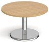 Dams Pisa Round Coffee Table With Round Base 800mm Diameter - Oak