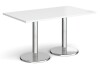 Dams Pisa Rectangular Dining Table 1400 x 800mm - White