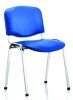 Dynamic ISO Chrome Frame Stacking Vinyl Chair - Blue