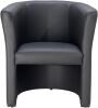 TC Tub Armchair Faux Leather - Black