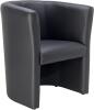 TC Tub Armchair Faux Leather - Black