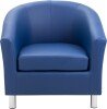 TC Tub Armchair with Metal Feet - Dark Blue