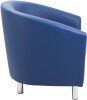 TC Tub Armchair with Metal Feet - Dark Blue