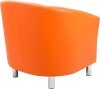 TC Tub Armchair with Metal Feet - Orange