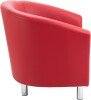 TC Tub Armchair with Metal Feet - Red