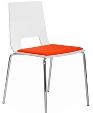 Elite Multiply Breakout Open Back Chair With Silver Frame & Upholstered Seat Pad - Beech Finish