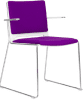Elite Vice Versa Breakout Chair With White Frame, Writing Tablet & Upholstered Seat & Back